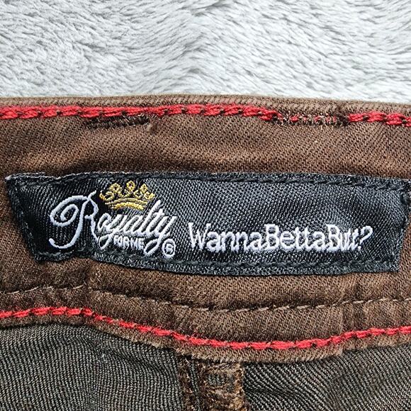 Royalty For Me Wannabettabutt Jeans Womens 30 Brown Mid Rise Skinny Stretch - Picture 8 of 16